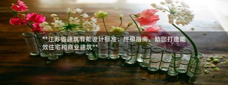 e尊国际可靠吗：**江苏省建筑节能设计标准：终极指南，助您打造能
效住宅和商业建筑**